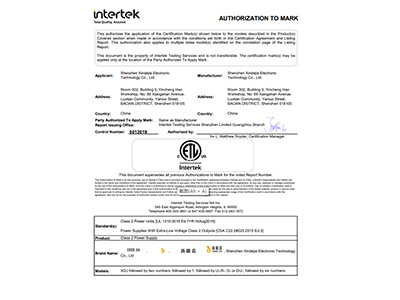 ETL Certificate